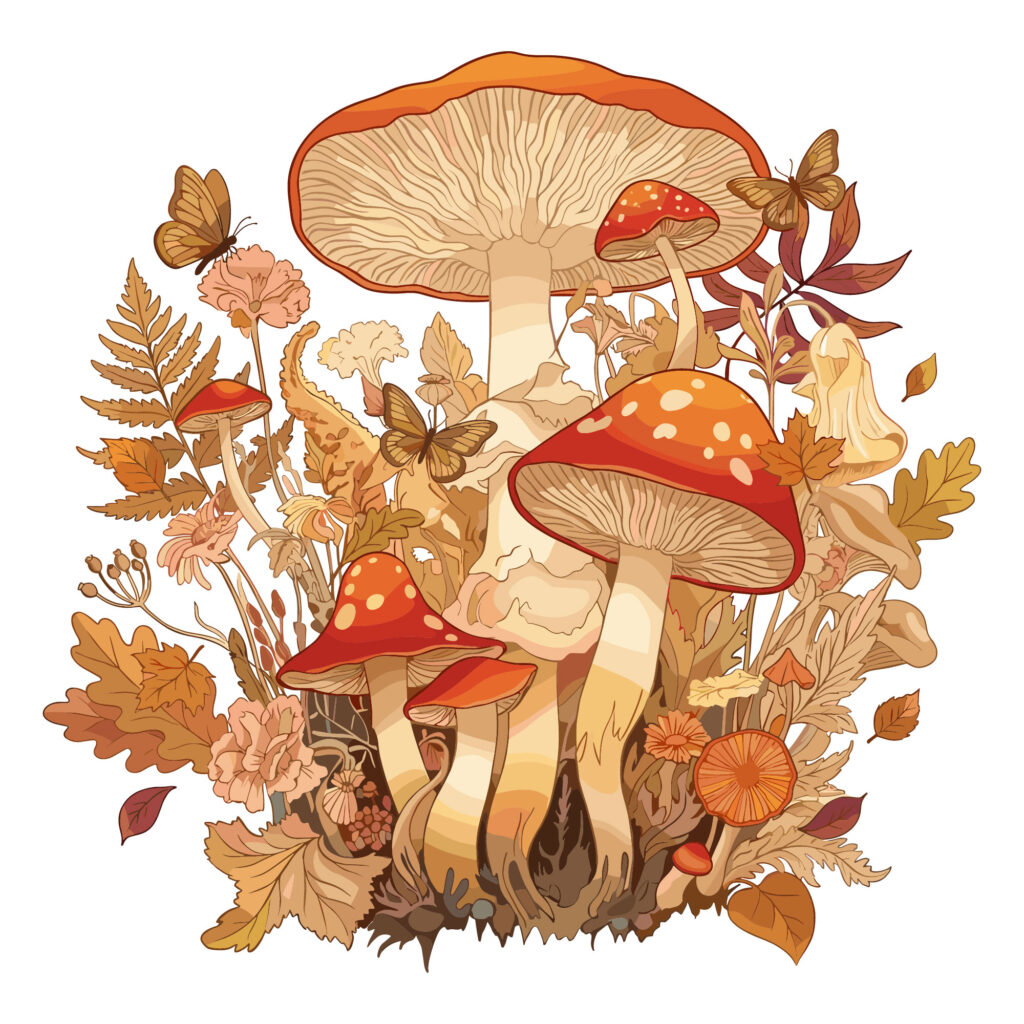 cottagecore mushroom svg