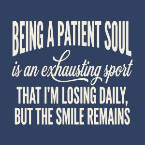 Being a patient soul is an exhausting sport sarcastic typography quote free SVG design for Cricut and Silhouette crafting.